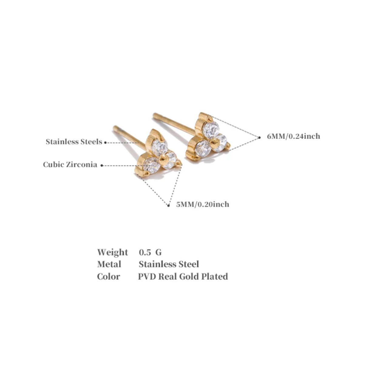 Tiny Trinity – Earrings