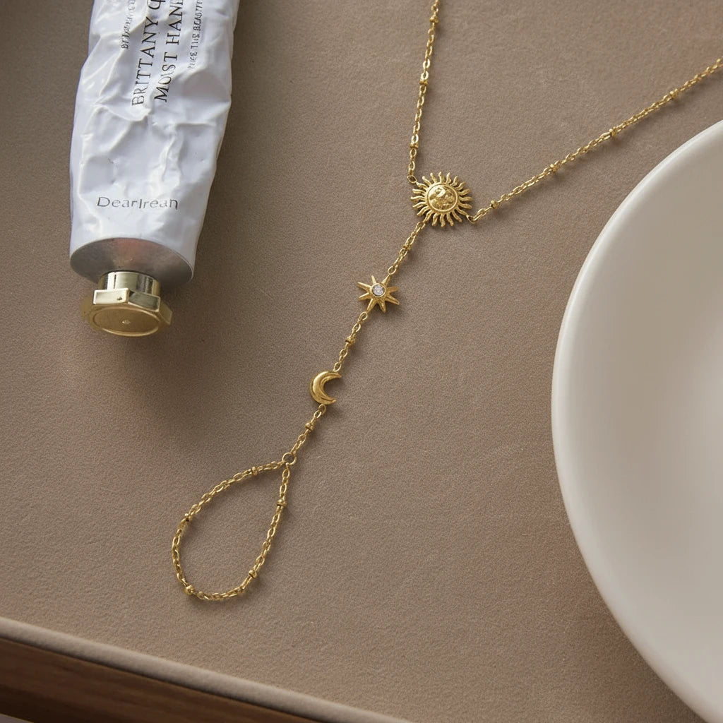Solara’s Touch – Hand Chain Bracelet
