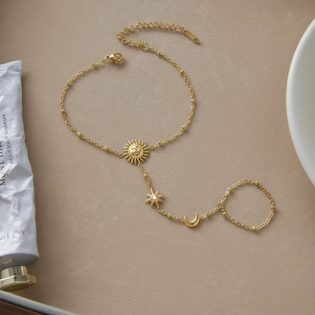 Solara’s Touch – Hand Chain Bracelet